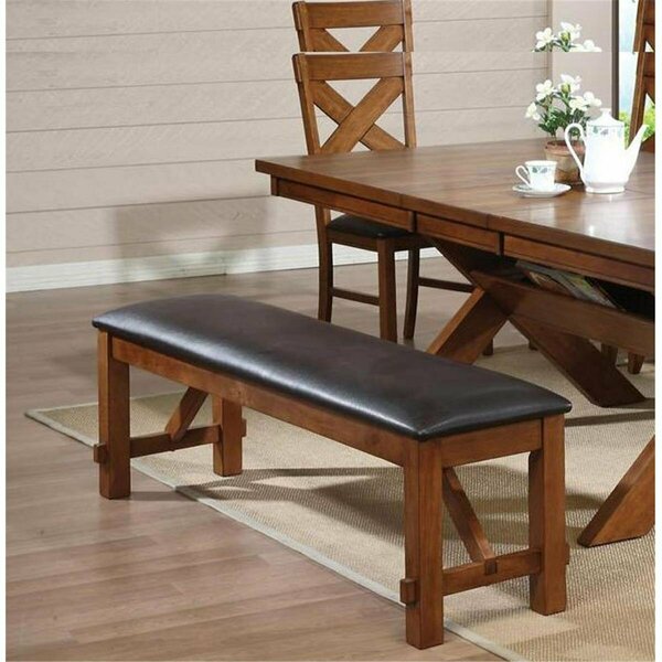 Acme Furniture Industry Appollo Dining Bench in Distressed Oak 70004